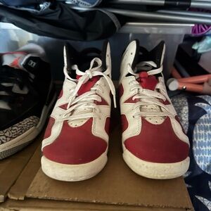 NO BOX | JORDAN RETRO 6 | GS 7Y | CARMINE 6’s